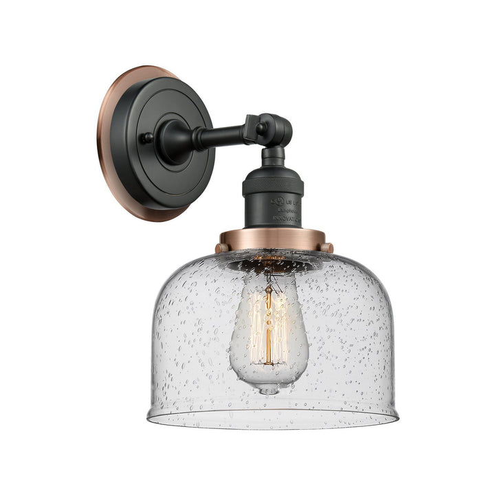 Innovations Franklin Restoration 203BK-BPAC-HRAC-G74 Wall Sconce Light - Matte Black