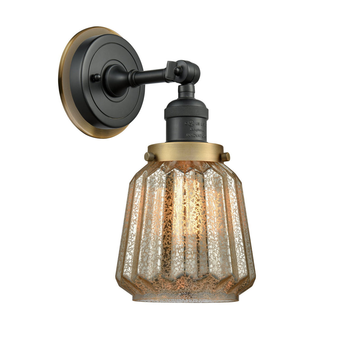 Innovations Franklin Restoration 203BK-BPBB-HRBB-G146 Wall Sconce Light - Matte Black