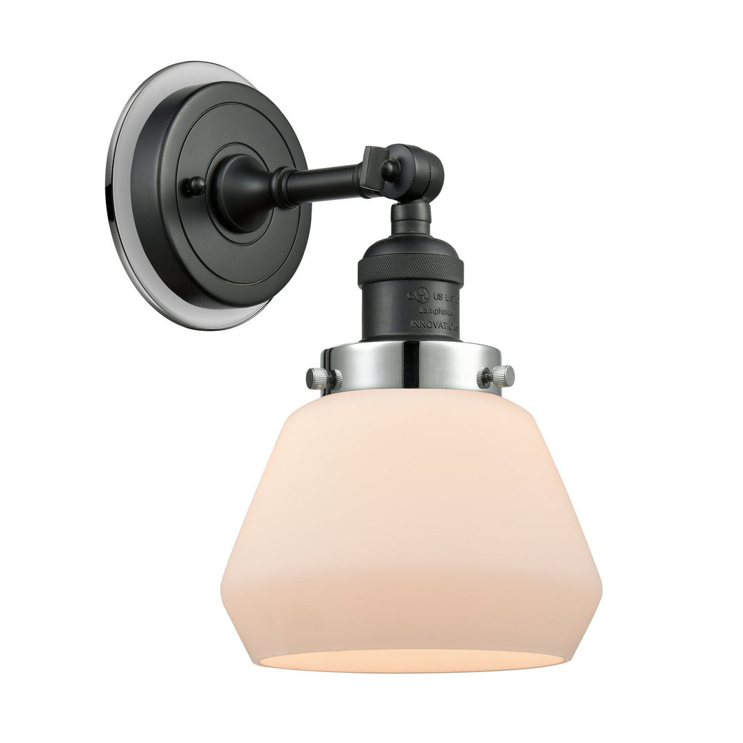 Innovations Franklin Restoration 203BK-BPPC-HRPC-G171 Wall Sconce Light - Matte Black
