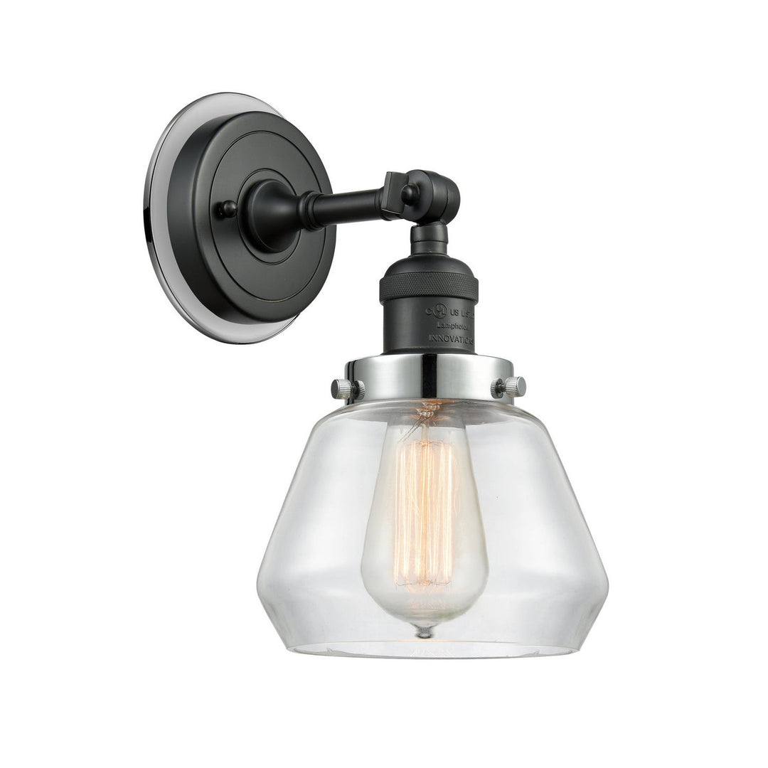 Innovations Franklin Restoration 203BK-BPPC-HRPC-G172 Wall Sconce Light - Matte Black