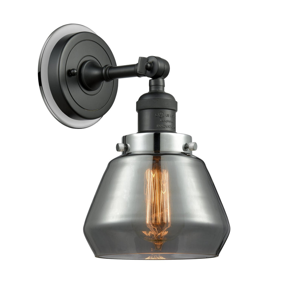 Innovations Franklin Restoration 203BK-BPPC-HRPC-G173 Wall Sconce Light - Matte Black