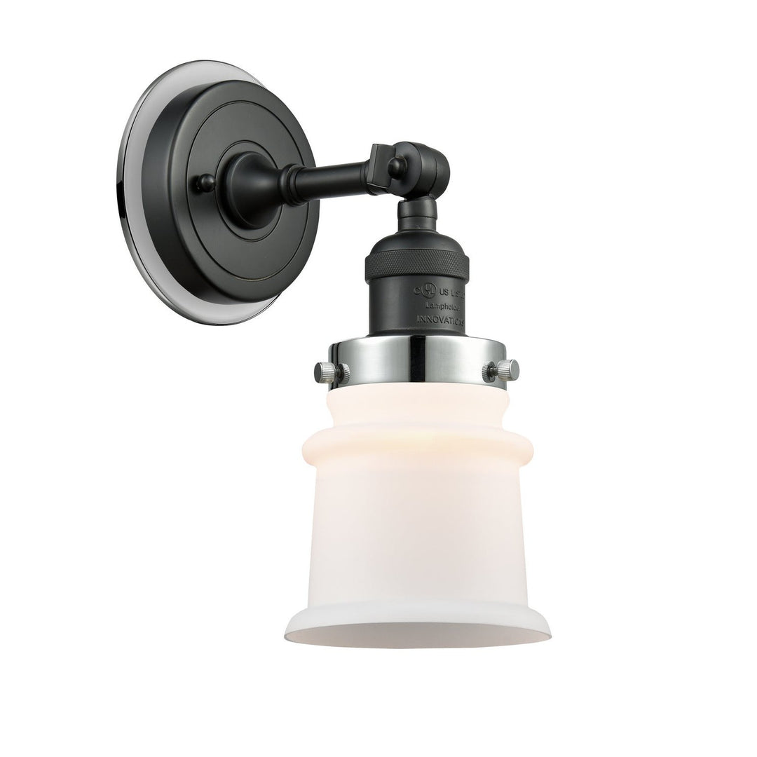 Innovations Franklin Restoration 203BK-BPPC-HRPC-G181S Wall Sconce Light - Matte Black