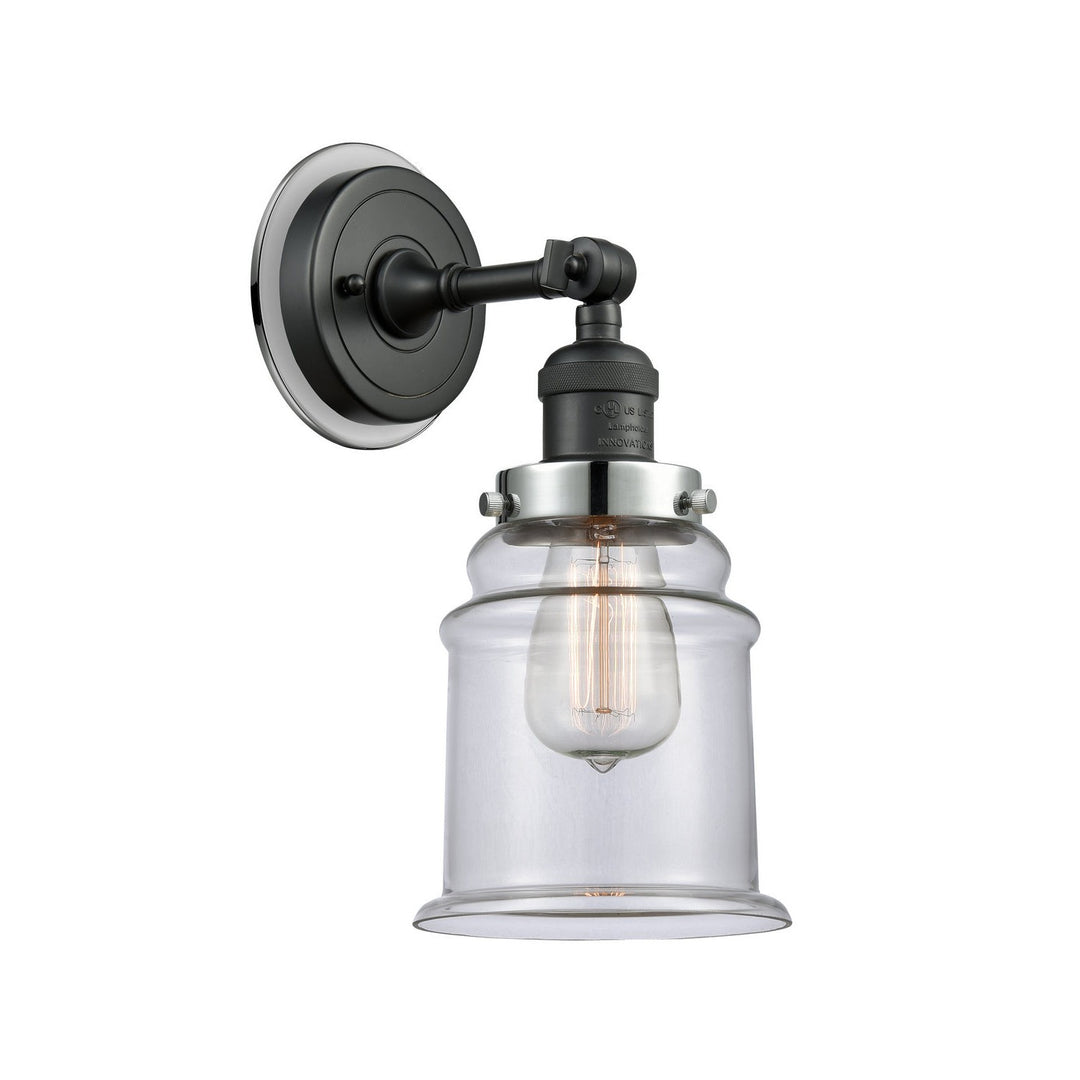 Innovations Franklin Restoration 203BK-BPPC-HRPC-G182 Wall Sconce Light - Matte Black