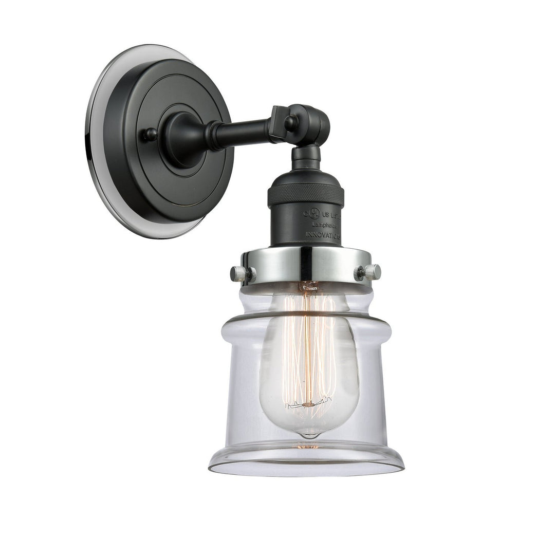 Innovations Franklin Restoration 203BK-BPPC-HRPC-G182S Wall Sconce Light - Matte Black