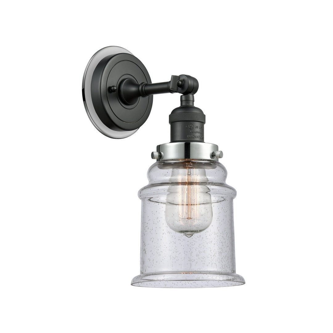 Innovations Franklin Restoration 203BK-BPPC-HRPC-G184 Wall Sconce Light - Matte Black