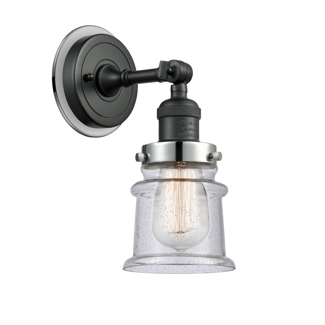 Innovations Franklin Restoration 203BK-BPPC-HRPC-G184S Wall Sconce Light - Matte Black