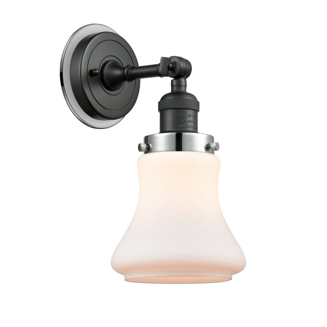 Innovations Franklin Restoration 203BK-BPPC-HRPC-G191 Wall Sconce Light - Matte Black