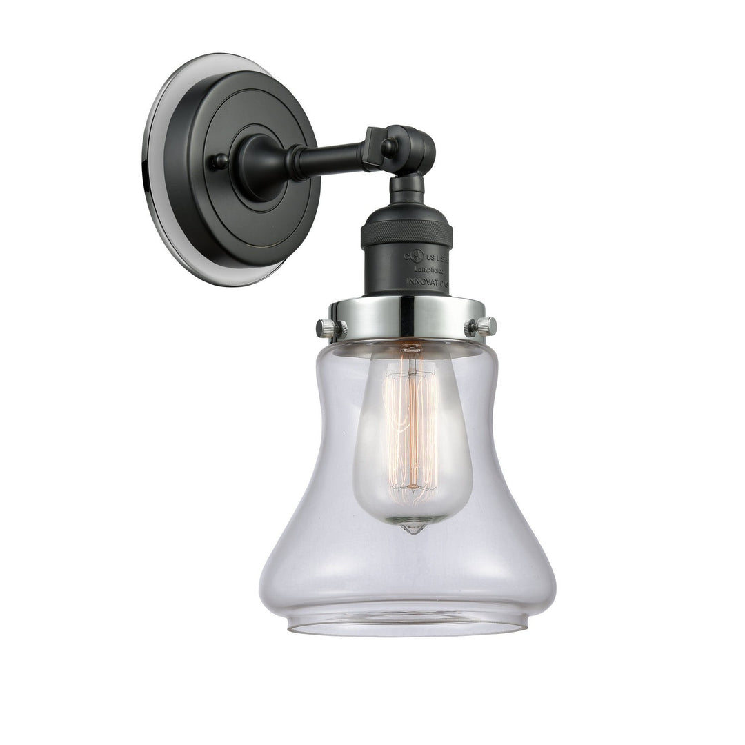Innovations Franklin Restoration 203BK-BPPC-HRPC-G192 Wall Sconce Light - Matte Black