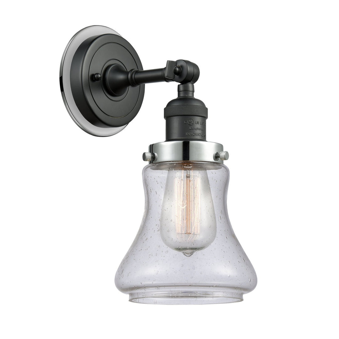 Innovations Franklin Restoration 203BK-BPPC-HRPC-G194 Wall Sconce Light - Matte Black