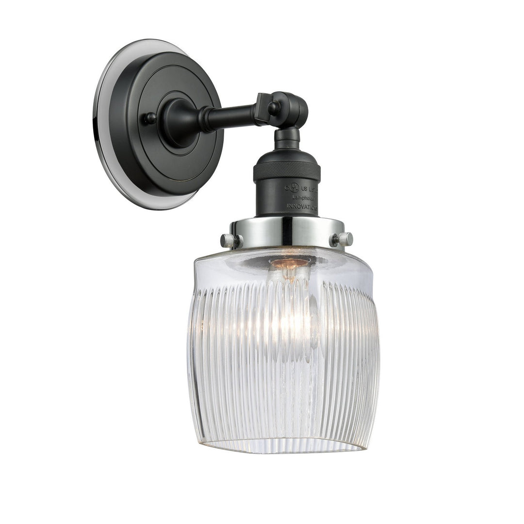 Innovations Franklin Restoration 203BK-BPPC-HRPC-G302 Wall Sconce Light - Matte Black