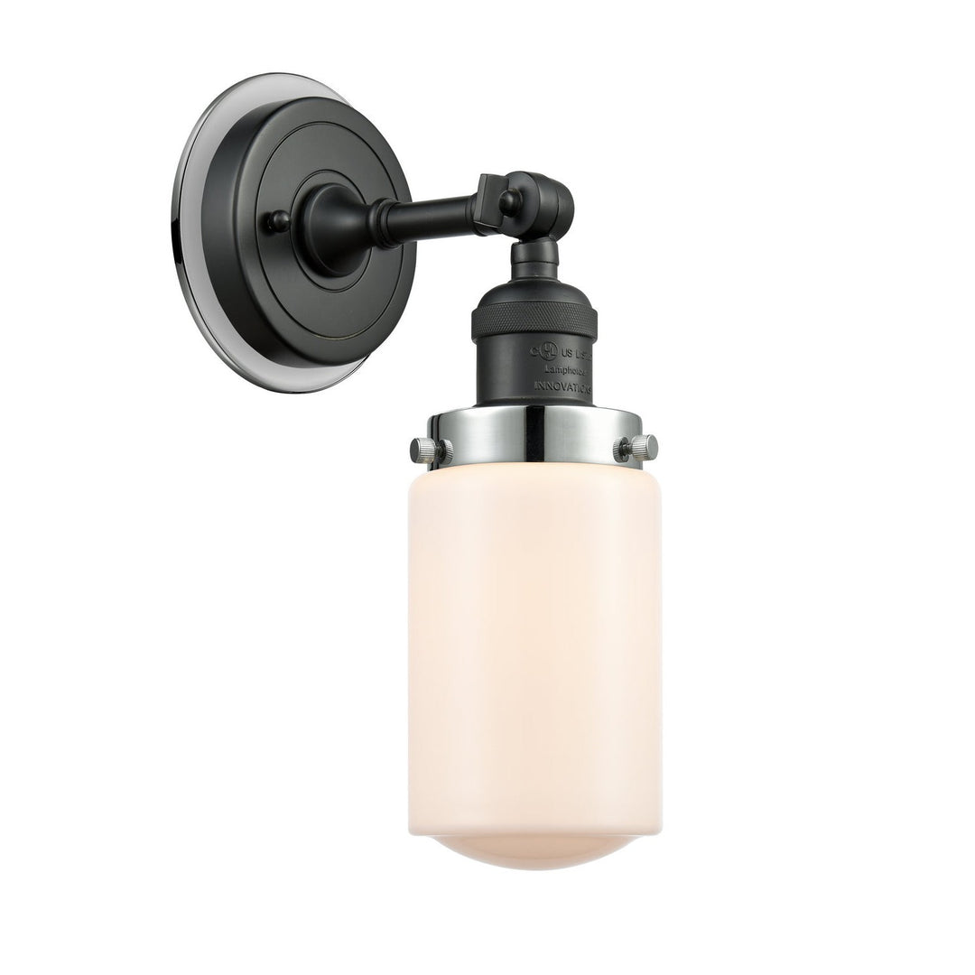 Innovations Franklin Restoration 203BK-BPPC-HRPC-G311 Wall Sconce Light - Matte Black
