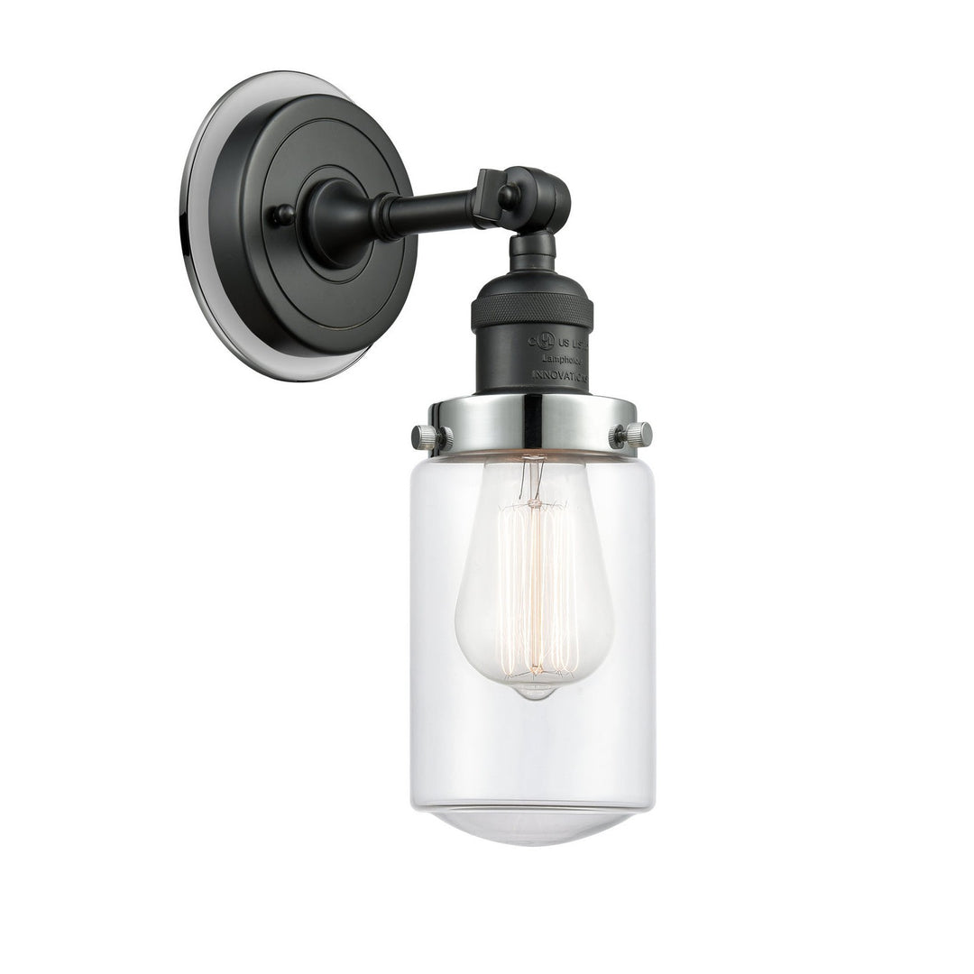 Innovations Franklin Restoration 203BK-BPPC-HRPC-G312 Wall Sconce Light - Matte Black