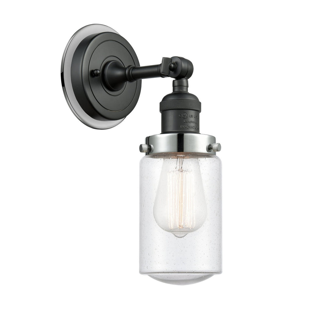 Innovations Franklin Restoration 203BK-BPPC-HRPC-G314 Wall Sconce Light - Matte Black