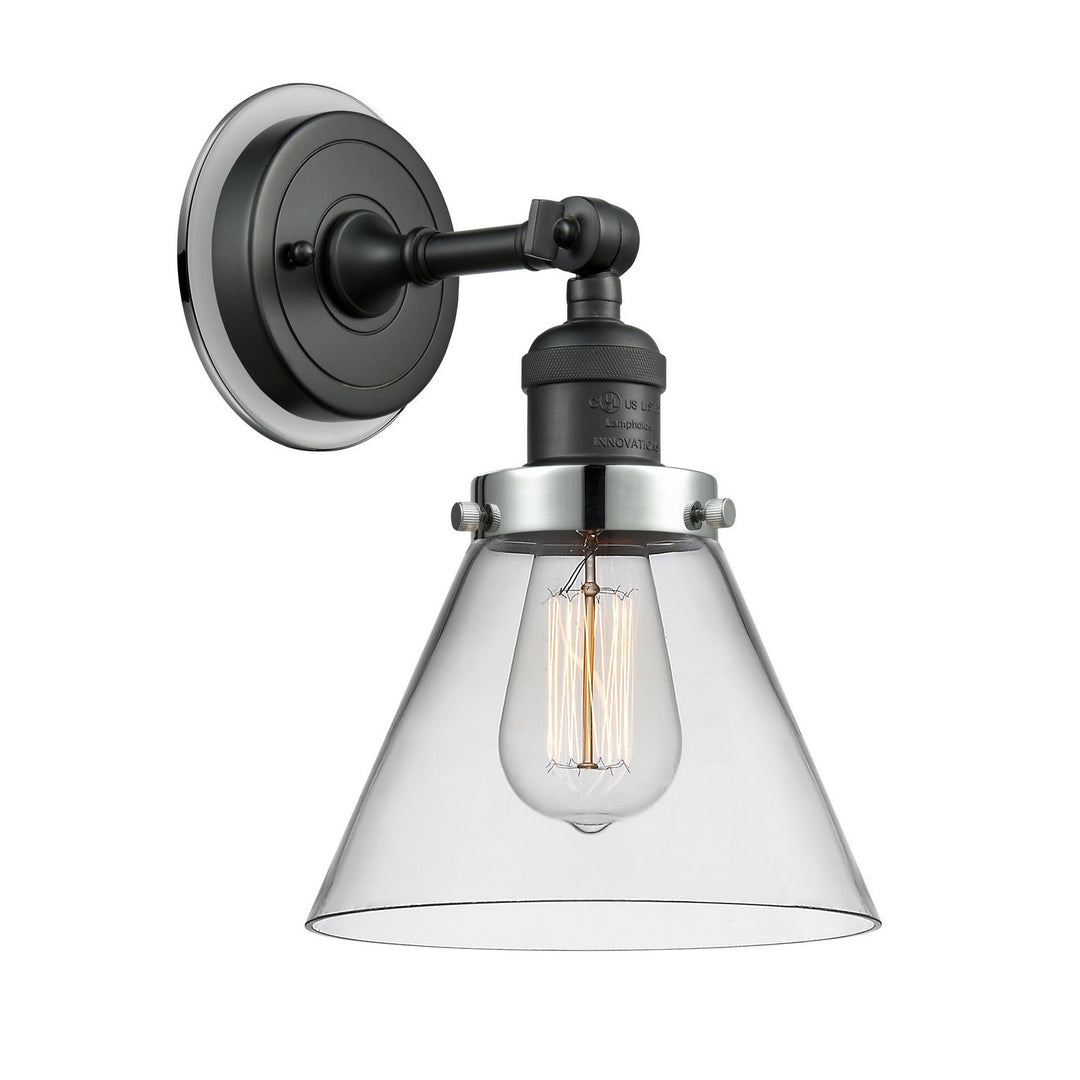 Innovations Franklin Restoration 203BK-BPPC-HRPC-G42 Wall Sconce Light - Matte Black