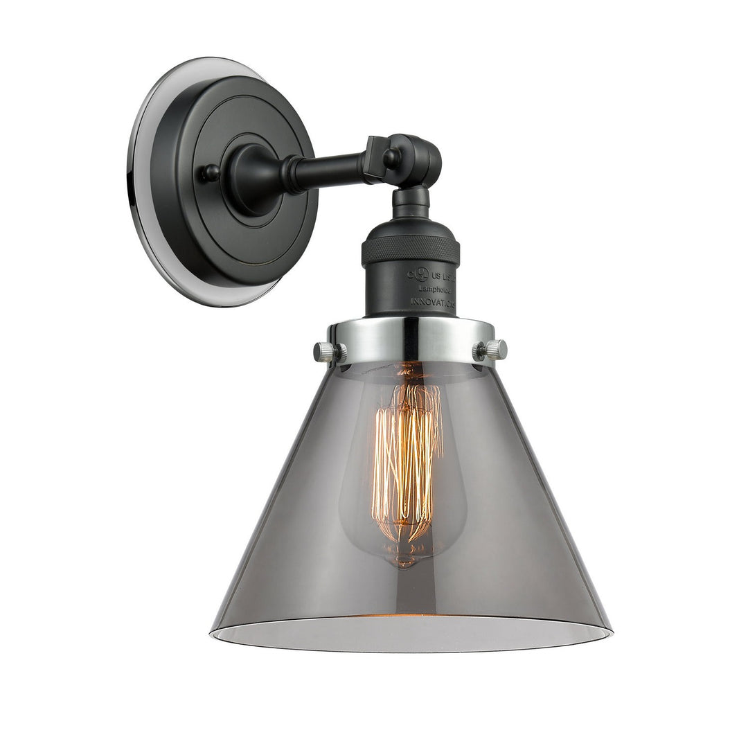 Innovations Franklin Restoration 203BK-BPPC-HRPC-G43 Wall Sconce Light - Matte Black