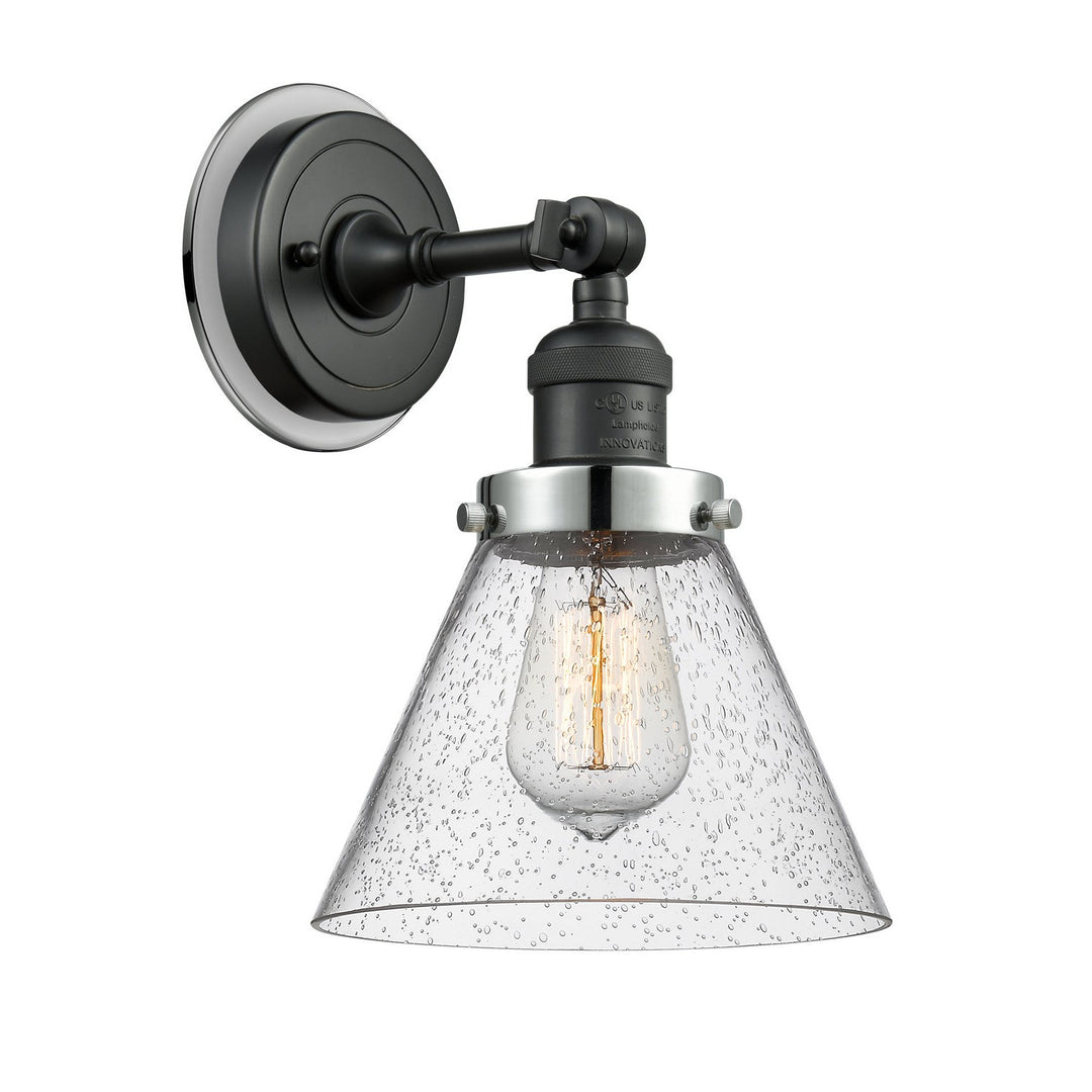 Innovations Franklin Restoration 203BK-BPPC-HRPC-G44 Wall Sconce Light - Matte Black