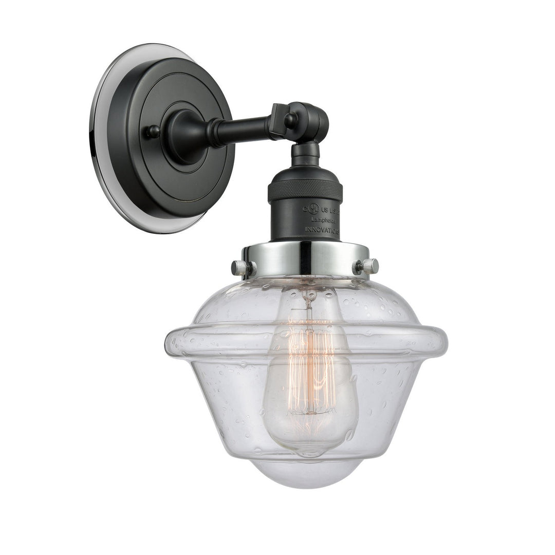 Innovations Franklin Restoration 203BK-BPPC-HRPC-G534 Wall Sconce Light - Matte Black