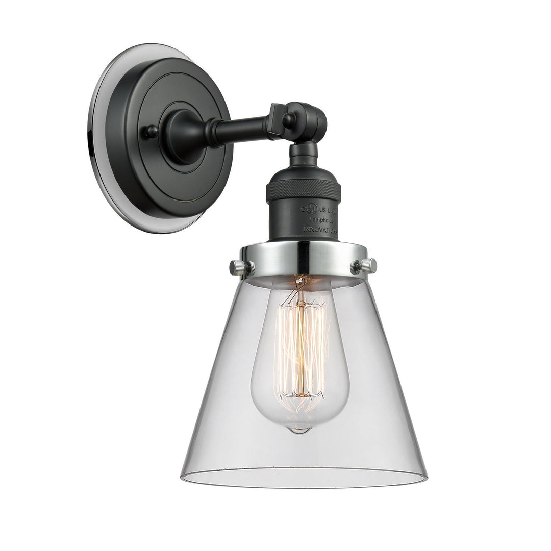 Innovations Franklin Restoration 203BK-BPPC-HRPC-G62 Wall Sconce Light - Matte Black