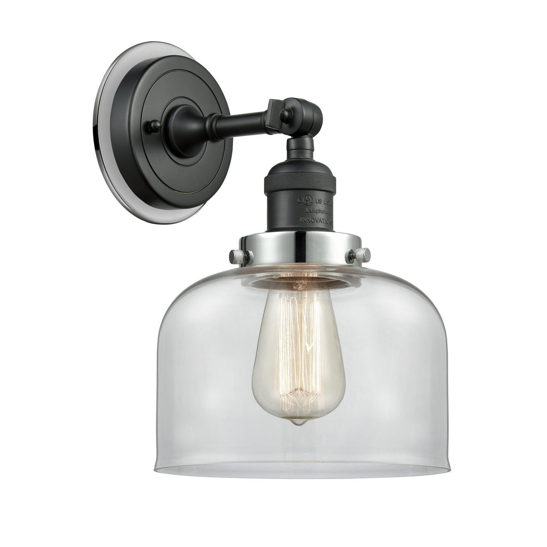 Innovations Franklin Restoration 203BK-BPPC-HRPC-G72 Wall Sconce Light - Matte Black