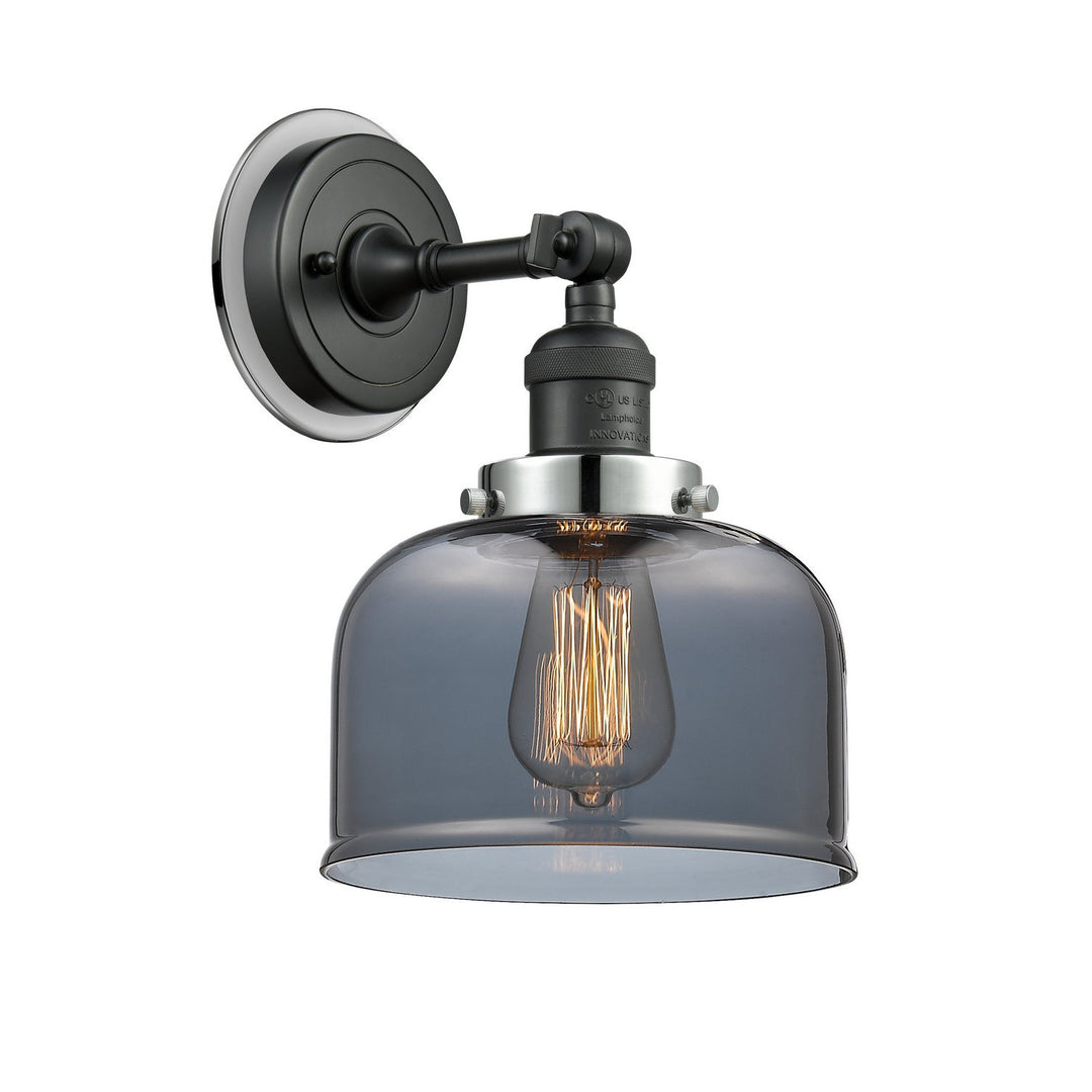 Innovations Franklin Restoration 203BK-BPPC-HRPC-G73 Wall Sconce Light - Matte Black