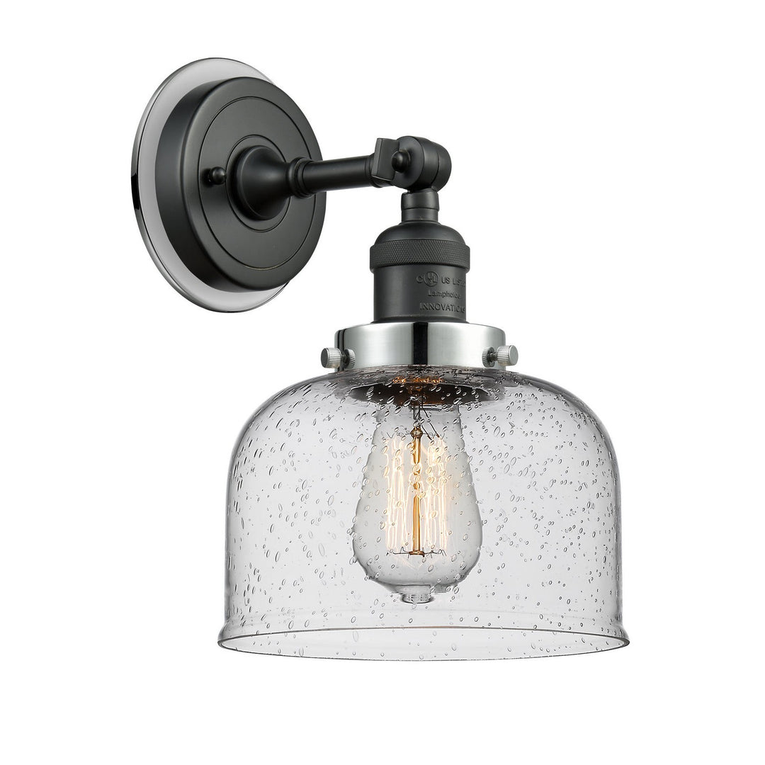 Innovations Franklin Restoration 203BK-BPPC-HRPC-G74 Wall Sconce Light - Matte Black