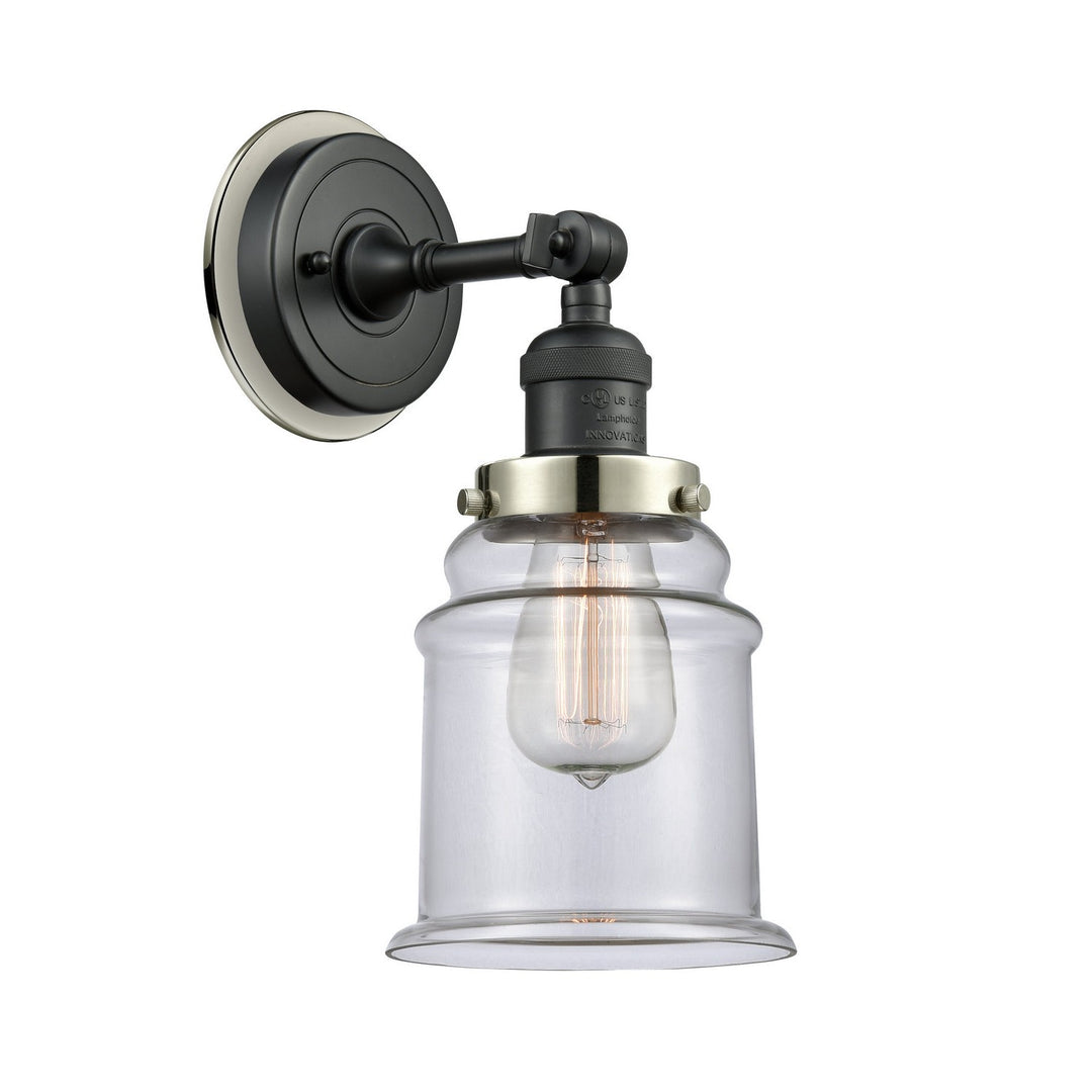 Innovations Franklin Restoration 203BK-BPPN-HRPN-G182 Wall Sconce Light - Matte Black