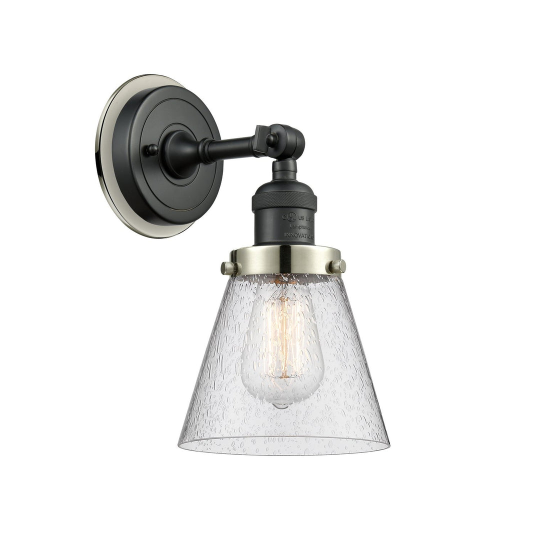 Innovations Franklin Restoration 203BK-BPPN-HRPN-G64 Wall Sconce Light - Matte Black