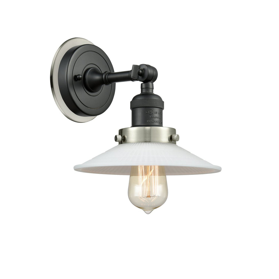 Innovations Franklin Restoration 203BK-BPSN-HRSN-G1 Wall Sconce Light - Matte Black