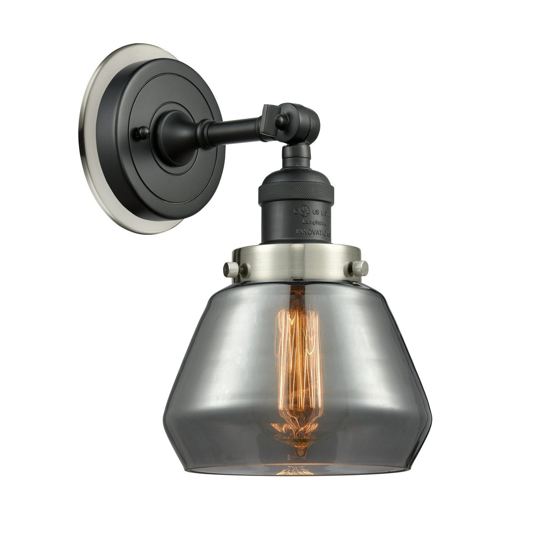 Innovations Franklin Restoration 203BK-BPSN-HRSN-G173 Wall Sconce Light - Matte Black