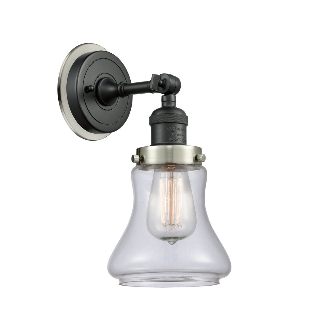 Innovations Franklin Restoration 203BK-BPSN-HRSN-G192 Wall Sconce Light - Matte Black