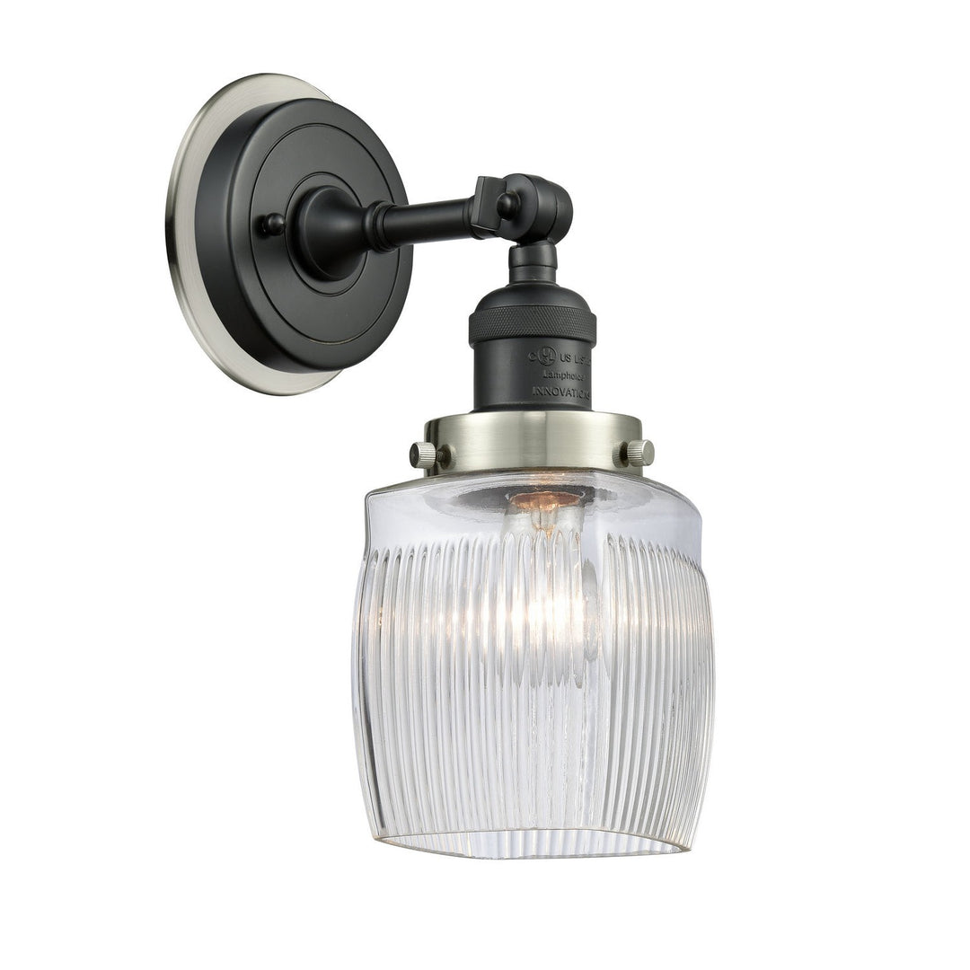 Innovations Franklin Restoration 203BK-BPSN-HRSN-G302 Wall Sconce Light - Matte Black