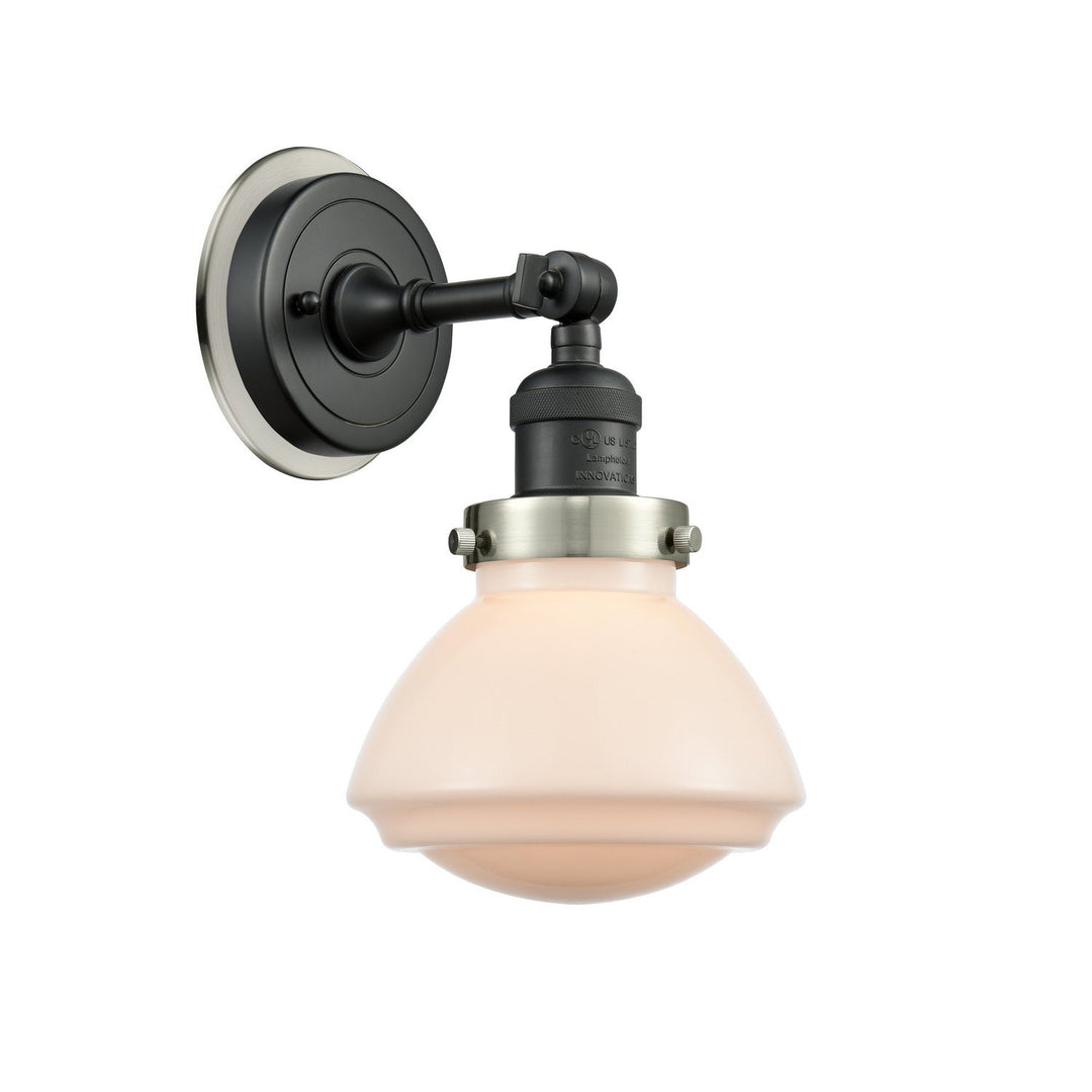 Innovations Franklin Restoration 203BK-BPSN-HRSN-G321 Wall Sconce Light - Matte Black