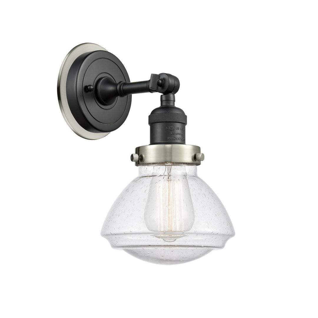 Innovations Franklin Restoration 203BK-BPSN-HRSN-G324 Wall Sconce Light - Matte Black