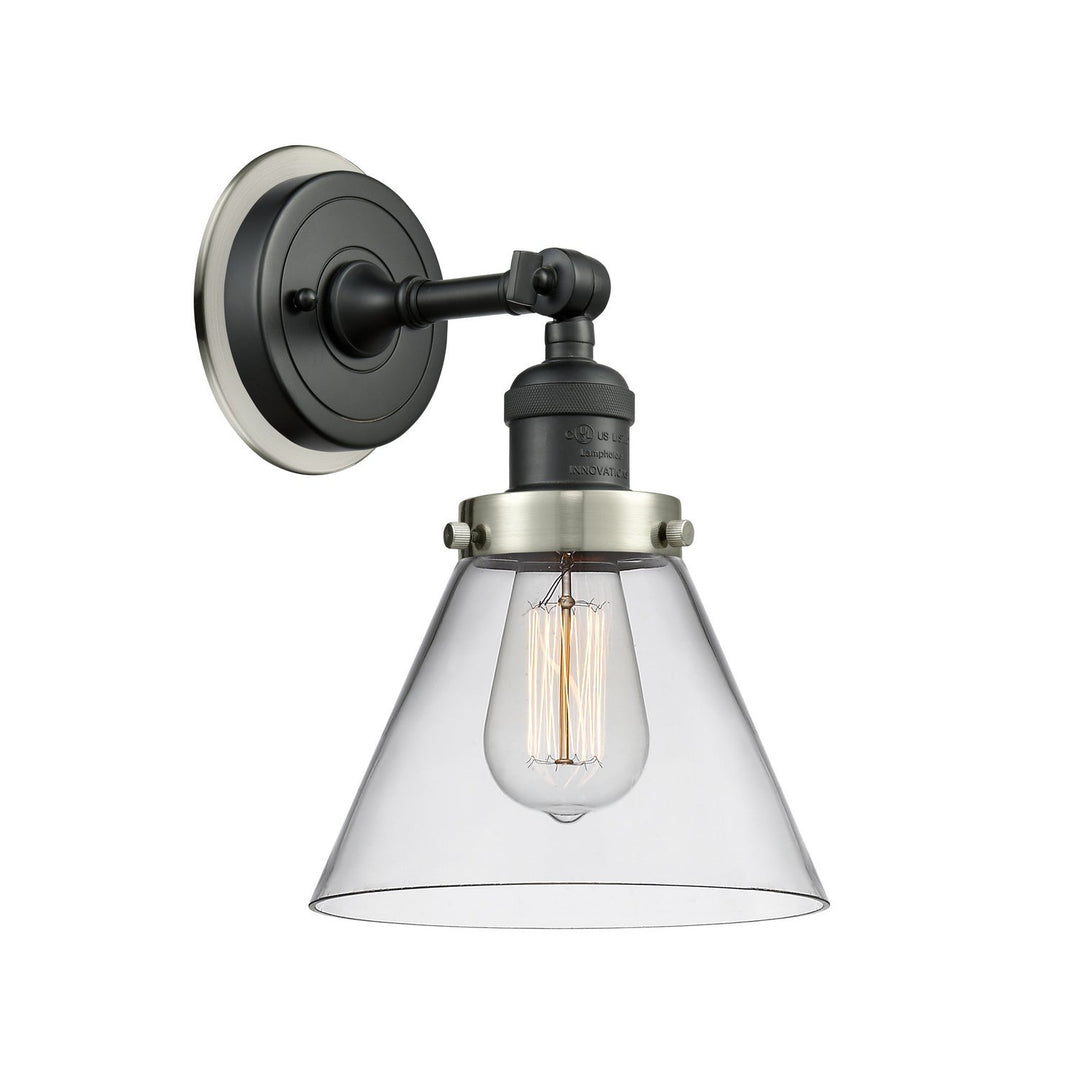 Innovations Franklin Restoration 203BK-BPSN-HRSN-G42 Wall Sconce Light - Matte Black