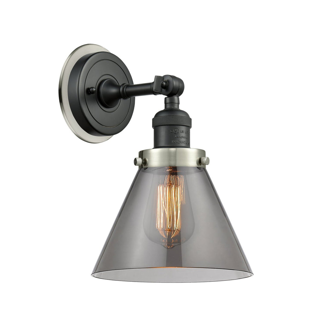 Innovations Franklin Restoration 203BK-BPSN-HRSN-G43 Wall Sconce Light - Matte Black