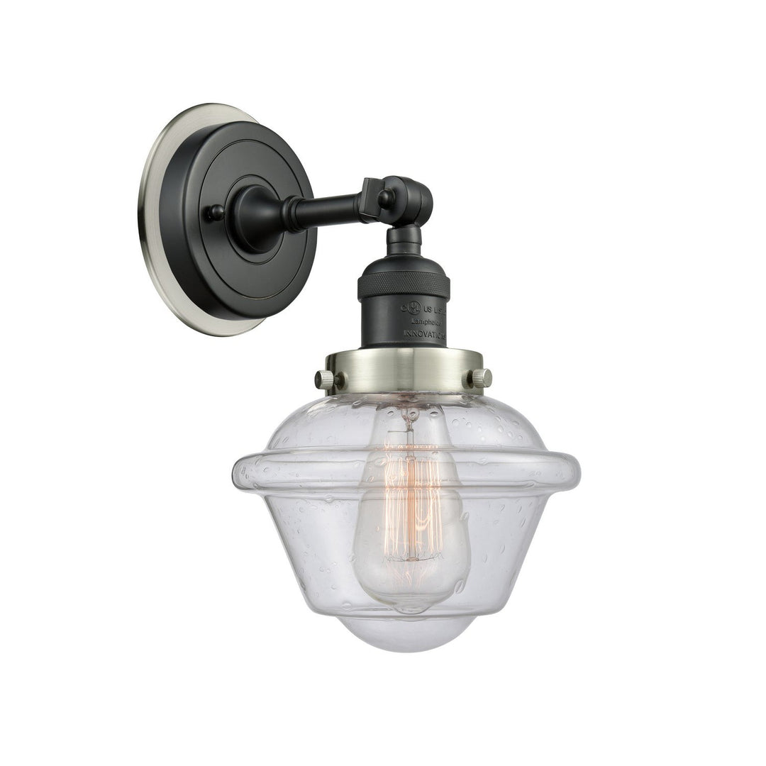 Innovations Franklin Restoration 203BK-BPSN-HRSN-G534 Wall Sconce Light - Matte Black