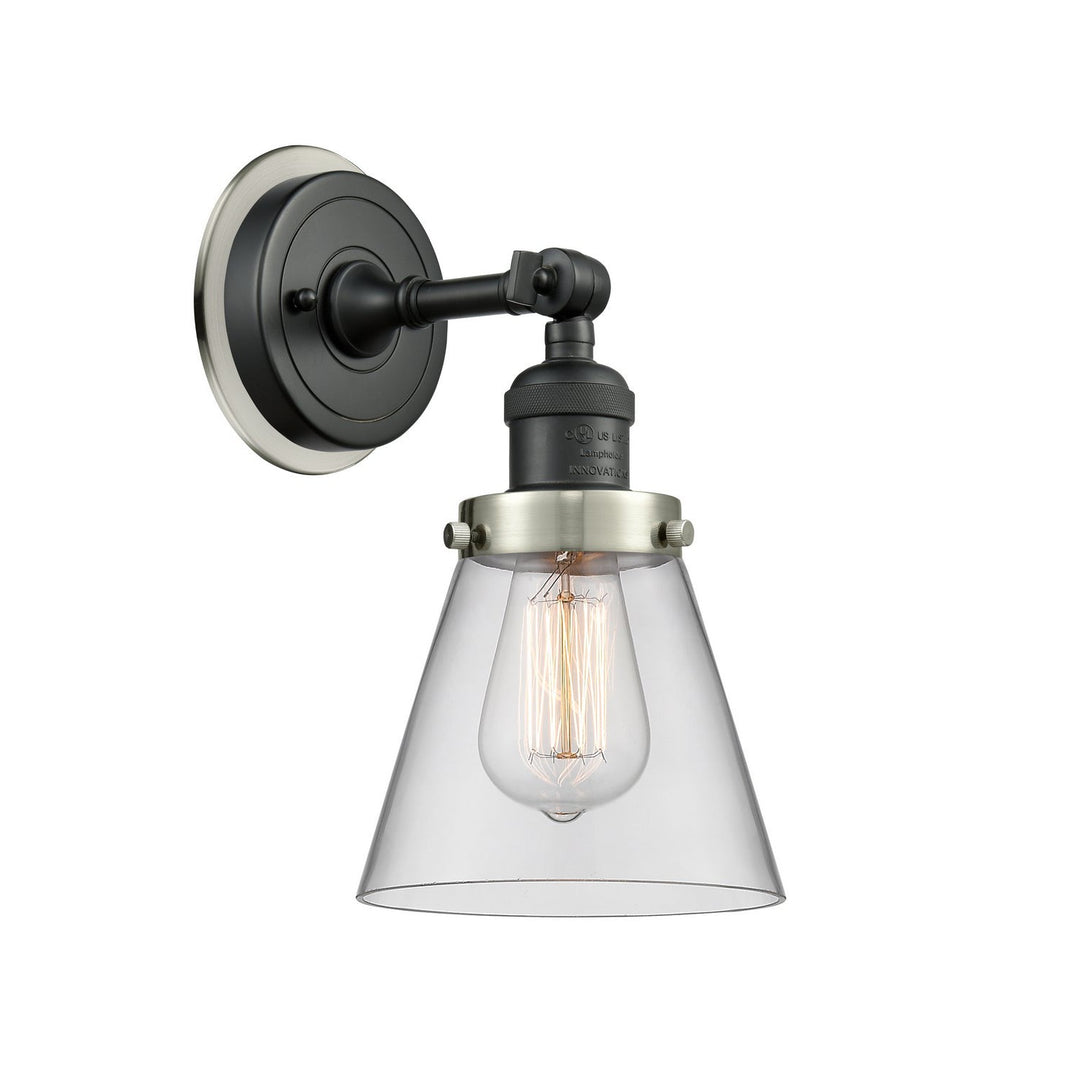 Innovations Franklin Restoration 203BK-BPSN-HRSN-G62 Wall Sconce Light - Matte Black