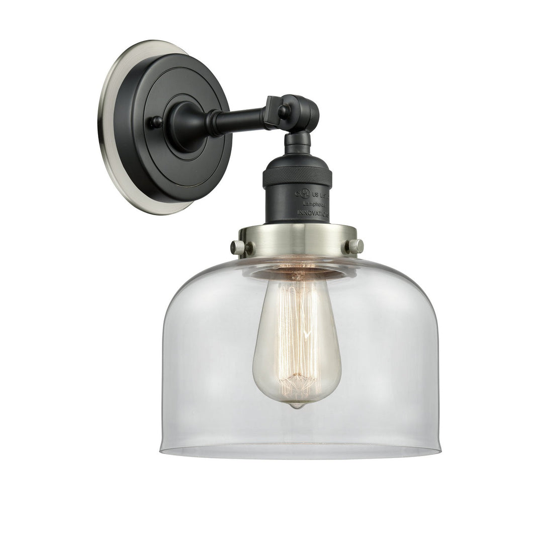 Innovations Franklin Restoration 203BK-BPSN-HRSN-G72 Wall Sconce Light - Matte Black
