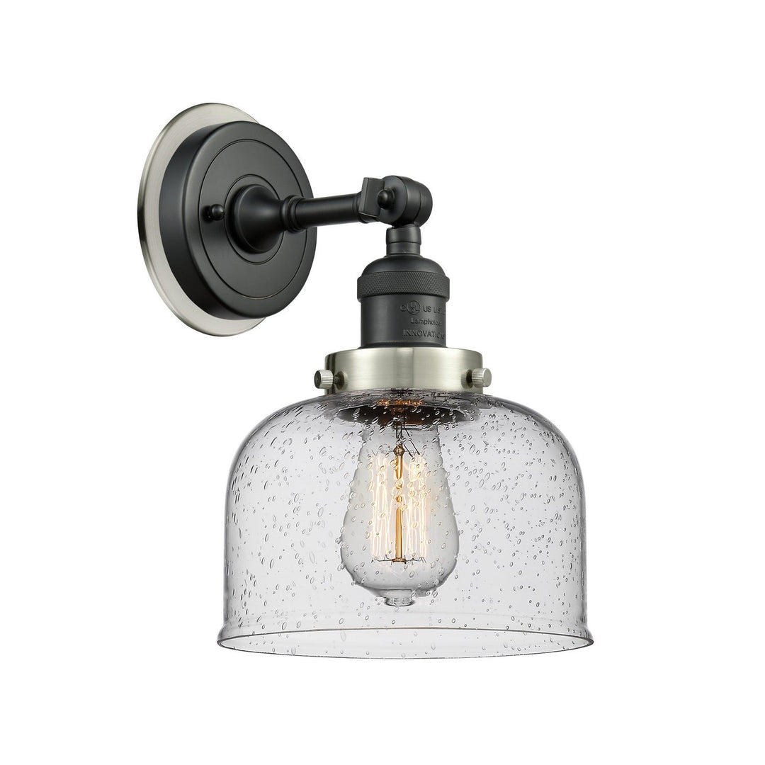 Innovations Franklin Restoration 203BK-BPSN-HRSN-G74 Wall Sconce Light - Matte Black