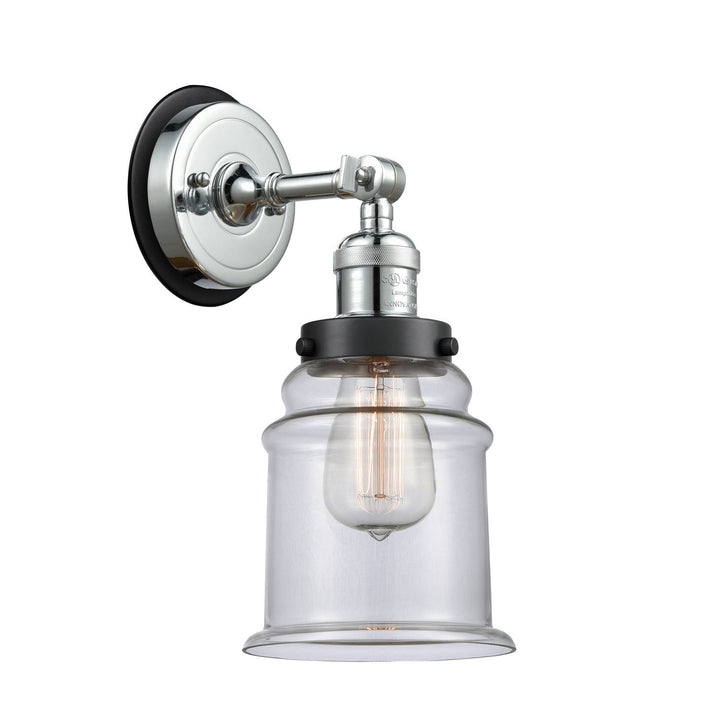 Innovations Franklin Restoration 203PC-BPBK-HRBK-G182 Wall Sconce Light - Polished Chrome