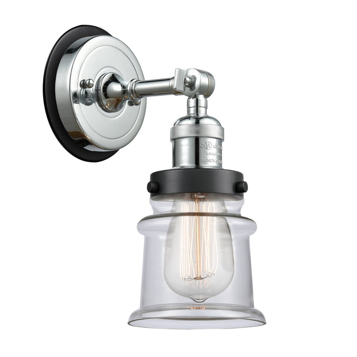 Innovations Franklin Restoration 203PC-BPBK-HRBK-G182S Wall Sconce Light - Polished Chrome