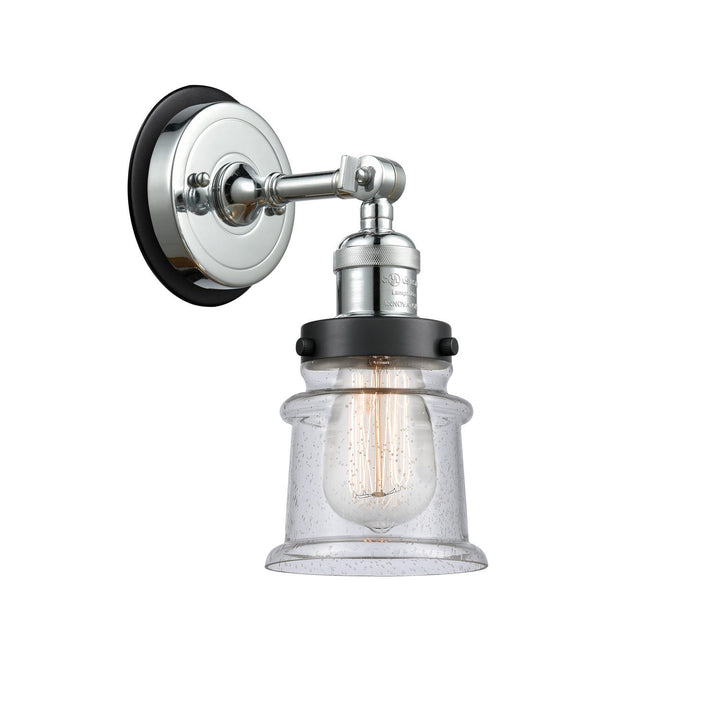 Innovations Franklin Restoration 203PC-BPBK-HRBK-G184S Wall Sconce Light - Polished Chrome