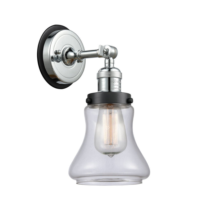 Innovations Franklin Restoration 203PC-BPBK-HRBK-G192 Wall Sconce Light - Polished Chrome