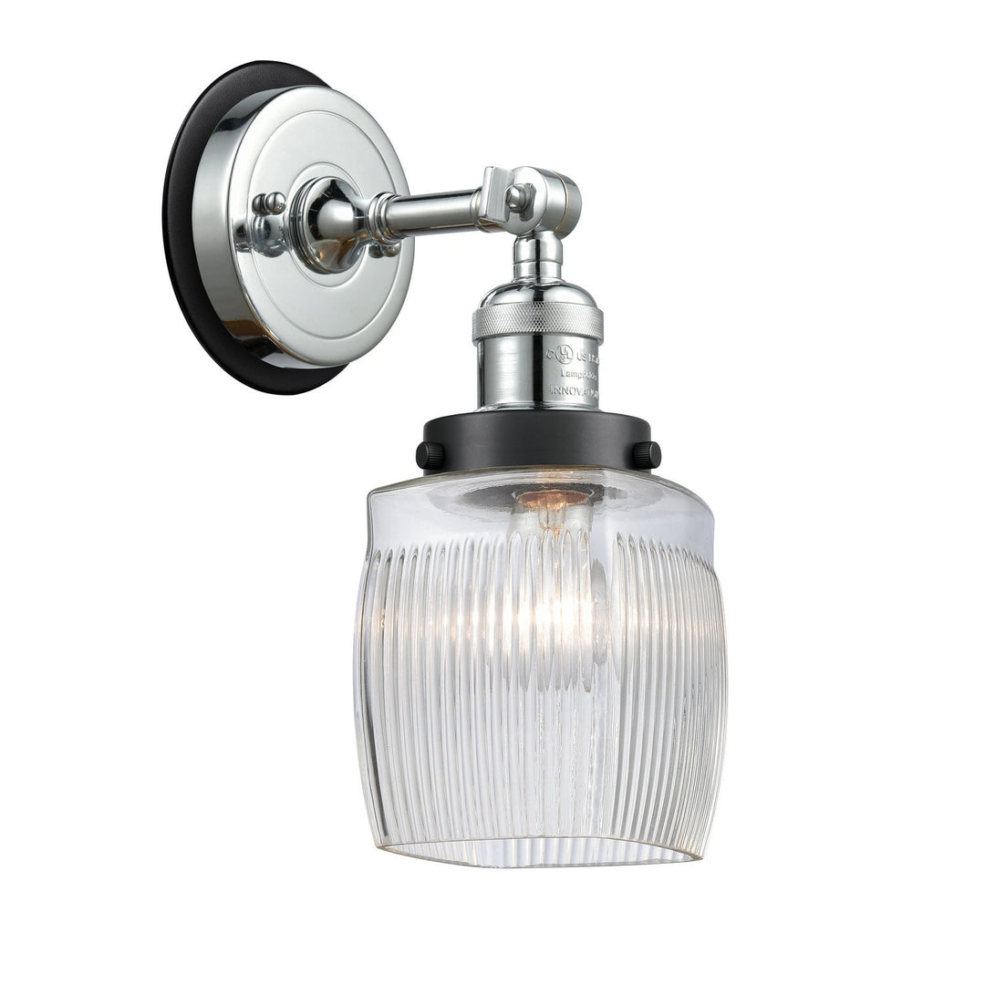 Innovations Franklin Restoration 203PC-BPBK-HRBK-G302 Wall Sconce Light - Polished Chrome
