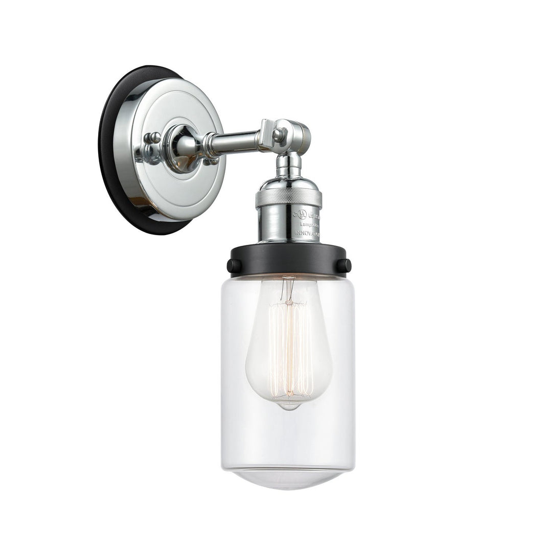 Innovations Franklin Restoration 203PC-BPBK-HRBK-G312 Wall Sconce Light - Polished Chrome