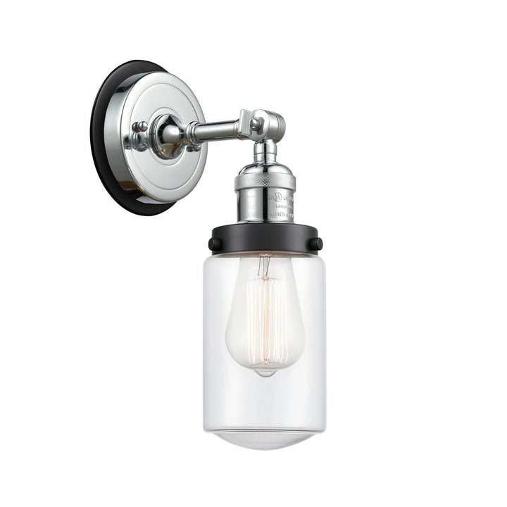 Innovations Franklin Restoration 203PC-BPBK-HRBK-G312 Wall Sconce Light - Polished Chrome