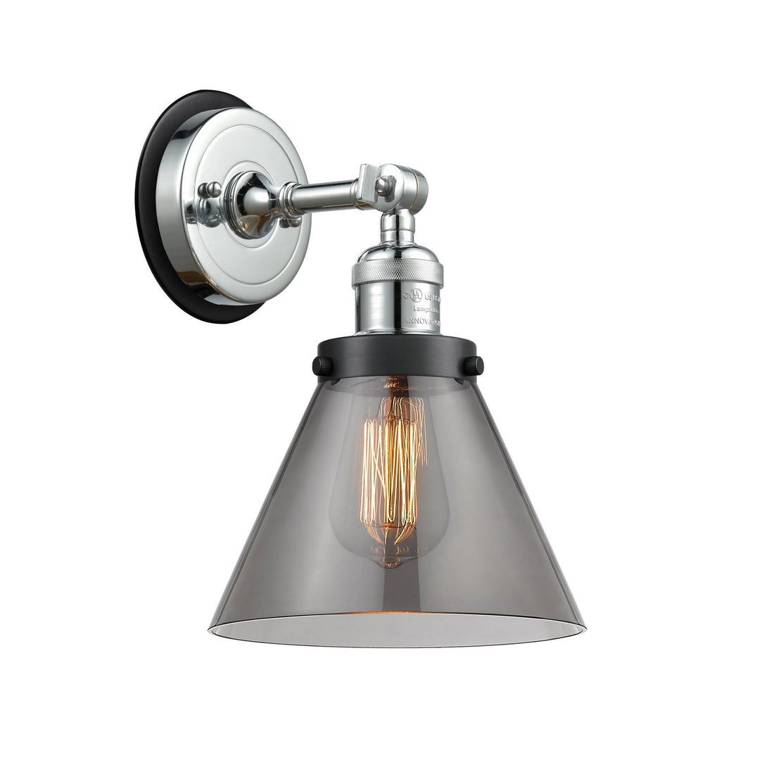 Innovations Franklin Restoration 203PC-BPBK-HRBK-G43 Wall Sconce Light - Polished Chrome