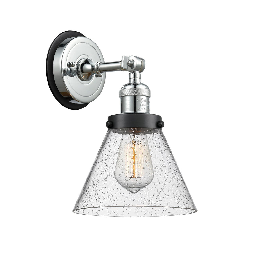 Innovations Franklin Restoration 203PC-BPBK-HRBK-G44 Wall Sconce Light - Polished Chrome