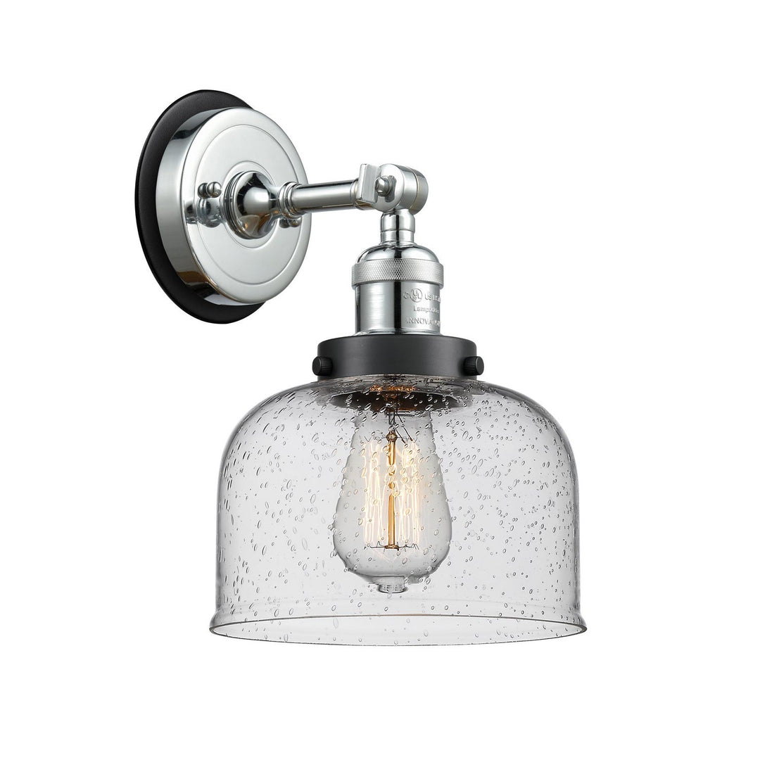 Innovations Franklin Restoration 203PC-BPBK-HRBK-G74 Wall Sconce Light - Polished Chrome