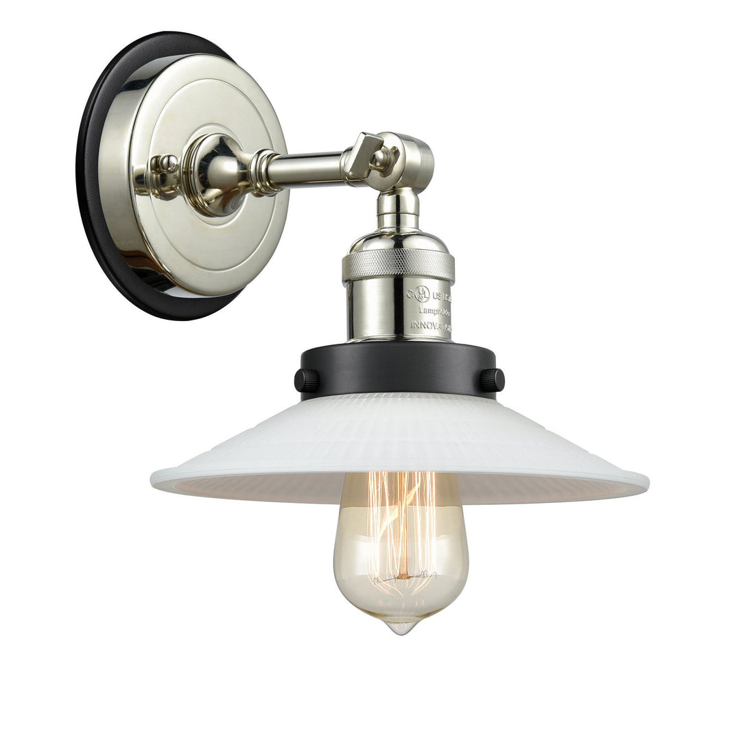 Innovations Franklin Restoration 203PN-BPBK-HRBK-G1 Wall Sconce Light - Polished Nickel